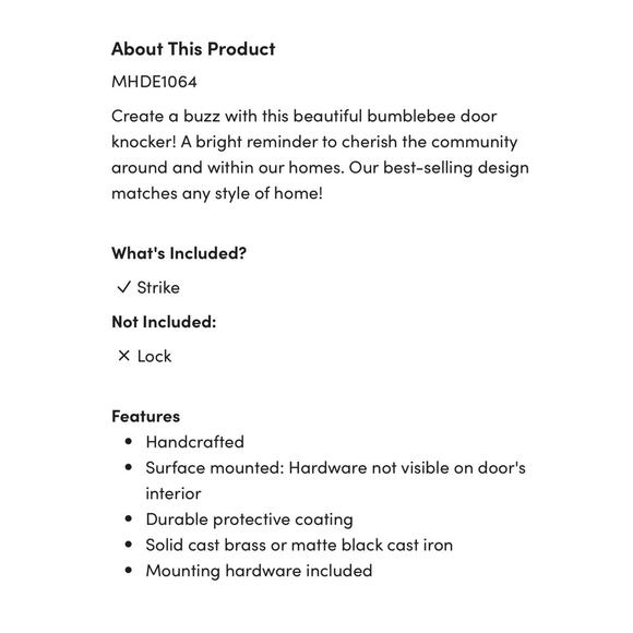 NWT Bumblebee Door Knocker By Michael Healy - Picture 7 of 16